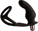 Rocks-Off - Ro-Zen Pro, Plug Anal cu Inel Vibrant Penis și 10 Funcții, Reîncărcabil, Negru Inel pentru penis