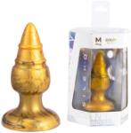 SilexD - Diamond, Plug Anal Fantasy Termoreactiv din Silicon Lichid, Auriu, 9.2 cm