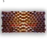 Perfect Acoustic Akusztikai diffúzor falpanel (70x140x7 cm) - Dizájnpanel - 05 - mahagóni/világos barna , 140x70x7cm