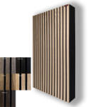 Perfect Acoustic Akusztikai panel fa lamellás előlappal 100x58, 5x8-13cm - 100x58, 5x8cm csomagolva szálíltással