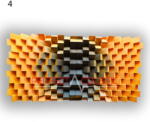 Perfect Acoustic Fali panel 70x140x7cm-design panel - diffúzor 4-szín - 140x70x7cm
