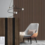 Perfect Acoustic FREJA Design akusztikai falpanel 100x60x2, 2cm. Walnut JK - Egyedi méretre is levágjuk - 200x60x2, 2cm , Black Oak
