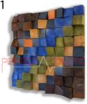 Perfect Acoustic Art diffúzor kicsi kockával 60x60x13cm- 7 mintával - 60x60x10cm Csomagolás nélkül, személyes átvétel