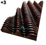 Perfect Acoustic Parametrikus diffúzor 120x60x14cm- 3 minta - 140x70x12cm csomagolással a szállításhoz