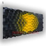Perfect Acoustic Fali panel 70x140x7cm-design panel - diffúzor 1 szín - 140x70x7cm