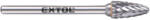 Extol mini keményfém turbómaró 6 x 13 mm / 3 íves, kerek orrú (8703853)