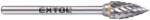Extol Extol mini keményfém turbómaró 6 x 13 mm / 3 íves, hegyes orrú (8703863)