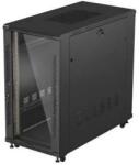 Lanberg Carcasa server LANBERG Cabinet metalic, Lanberg, Rack 19" 22U, 600x1200, negru, usi din sticla (FF01-6222-12B)