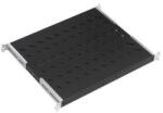 Lande 4 ponton rögzíthető univerzális 19 rack polc fekete (LN-RAF-SBT-D600-BL-UNV)