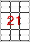 APLI Etikett, univerzális, 63, 5x38, 1 mm, kerekített sarkú, APLI, 2100 etikett/csomag, (100 lap) (02414) (02414)