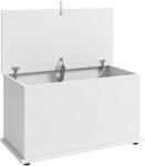 HOMCOM Ladă de Depozitare, Bancă pentru Pantofi cu Capac de Siguranță, pentru Capătul Patului, Alb | Aosom Romania (833-321V82WT)