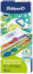 Pelikan Acuarele K12, detasabile, 12 culori+alb de zinc, culoare verde, Pelikan 701310