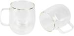 Bergner Set de 2 pahare dublu perete Bergner 400 ml din borosilicat (20838646)