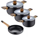 Bergner Set de tigai BERGNER Earth Black, 7 piese, aluminiu, antiaderent, negru (15548419)