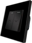 Luxion Intrerupator Jaluzele Mecanic LUXION cu Rama din Sticla, Negru (lx-mp031gf-b)