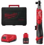 Milwaukee M12 FIR12G2-252B akkus racsnis csavarkulcs 12 V | 1/2 inch | 108 Nm | Szénkefementes | 2 x 2, 5 Ah akku + töltő | Kofferben (4933498940)