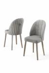 Hanah Home Chair Set (2 Pieces) Grey Chrome Mara - Grey, Chrome