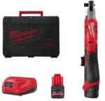 Milwaukee M12 FIR38G2-252B akkus racsnis csavarkulcs 12 V | 3/8 inch | 95 Nm | Szénkefementes | 2 x 2, 5 Ah akku + töltő | Kofferben (4933498937)