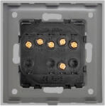Luxion Intrerupator Triplu Mecanic LUXION cu Rama din Sticla Gri (LX-MP006GF-GY)