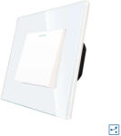 Luxion Intrerupator Simplu Cap Cruce Mecanic LUXION cu Rama din Sticla Alb (LX-MP003GF-W)