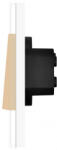 Luxion Intrerupator Simplu Cap Cruce Mecanic LUXION cu Rama din Sticla Auriu (LX-MP003GF-G)