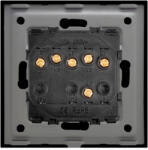 Luxion Intrerupator Triplu Mecanic LUXION cu Rama din Sticla Negru (LX-MP006GF-B)