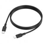 BOROFONE BX113 Lenny adatkábel, töltőkábel, fekete (60W, 3A, USB-C to USB-C, 1m)