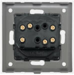 Luxion Intrerupator Dublu Cap Scara Mecanic LUXION cu Rama din Sticla Auriu (LX-MP005GF-G)