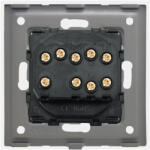 Luxion Intrerupator Triplu Cap Scara Mecanic LUXION cu Rama din Sticla Auriu (LX-MP007GF-G)