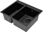 Ruvetti Masivo chiuveta cu dozator 61x51 cm negru 5002M_PVD_BL65_W (5002MPVDBL65W) Chiuveta