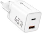 Forcell Încărcător Forcell - F-Energy VT-36 Mini, 45W, GaN III, alb (5903396380112)