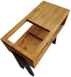 Hanah Home Record Player Stand Teak Black CPT2012-80