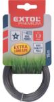 Extol damil szegélynyíró géphez 2, 7 mm, csillag keresztmetszetű, fekete közép/dual power, 15m