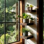  Hanah Home Dekoratív fa fali polc R-Raf326