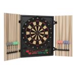 KLARFIT Dartmaster 180, bézs, darts tábla, dart gép, puha hegyű, ajtó (DRB-Dartmaster180) (DRB-Dartmaster180)