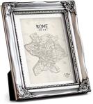 Casa Chic Regent, képkeret, téglalap alakú, 17 x 12 cm-es fotók, paszpartu, üveg, rokokó (ROCOCO-5x7-SLV) (ROCOCO-5x7-SLV) - electronic-star