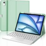 IVEOPPE iPad Air 11" Bluetooth billentyűzet tok érintőpaddal és tolltartóval - zöld