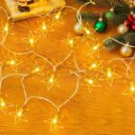 Sunshine smile csillag fényfüzér meleg fehér, elemes, időzítővel - 6 m, 40 LED