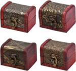 NATUCE mini kalóz kincsesláda fa szett - 8x6, 5x6 cm - 4 db