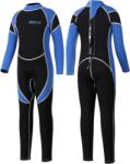 Yikayin gyerek neoprén wetsuit 2, 5 mm, hátcipzáras - kék - XL-es méret