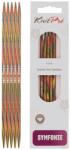 KnitPro Symfonie dupla végű kötőtű készlet - 4 mm, 10 cm, többszínű