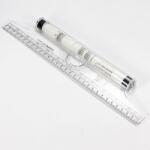 OriGlam rajzoló görgős vonalzó - átlátszó - 30 cm