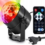  Diszkó Projektor Disco Gömb Reflektor Led Rgb Színező Lézer Távirányító (Projektor Dyskotekowy LED Impreza Festyn)