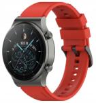  Szilikon Óraszíj Okosórához 22MM 2 Teleszkóp Piros Színek (Huawei Watch GT 5 46mm / Active / Classic)