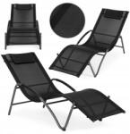 Multi Garden Kerti napozóágy fejtámla acél szerkezet fekete MultiGarden (LG033 GREY-BLACK)