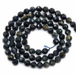  Margele Ochi de Soim Rotund Fatetat 8x8 mm Reflexii Albastre pentru Bijuterii