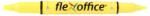 FlexOffice Szövegkiemelő, 1, 0/4, 0 mm, kétvégű, FLEXOFFICE ˝HL01˝, sárga
