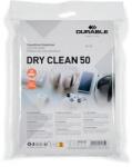 DURABLE Tisztítókendő, képernyőhöz, 50 db, DURABLE ˝DRY CLEAN 50˝, fehér