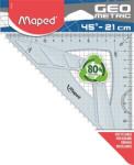 Maped Háromszög vonalzó, műanyag, 45°, 14 cm, MAPED ˝Geometric˝