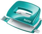 Leitz Lyukasztó, kétlyukú, 10 lap, fém, mini, LEITZ ˝Nexxt Wow˝, jégkék